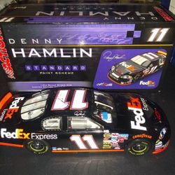 Brand New Fed Ex Denny Hamlin Standard Paint Scheme 1/24 Die-cast Nascar# 11