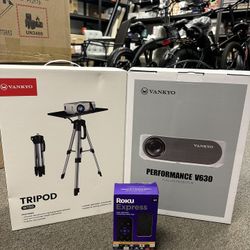 Vankyo V630 Projector + Tripod +Roku Express 