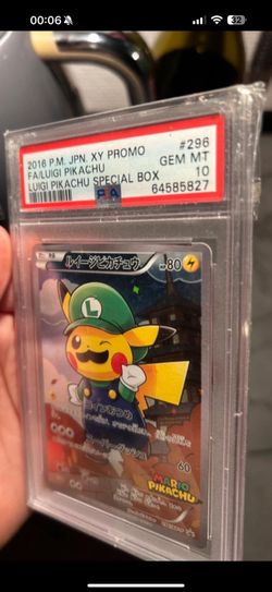 PSA 10 Luigi Pikachu Full Art Japanese Promo Card