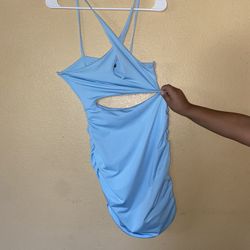 Shein baby blue dress