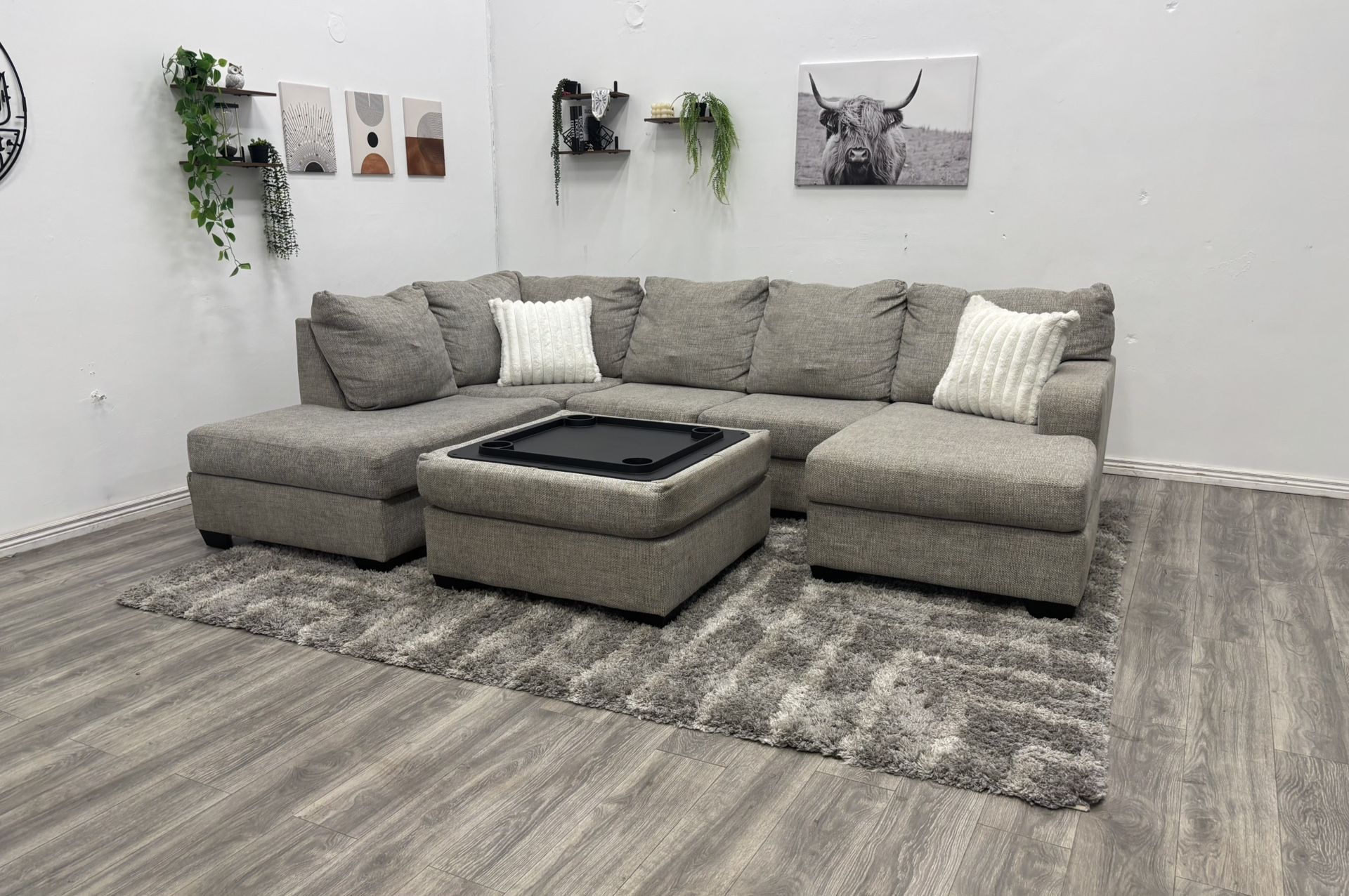 Grey Sectional Couch - Free Delivery