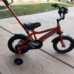 Schwinn Grit Push Steer and Ride Kids Bike, For Boys & Girls Ages 2-4 Year Old, Rider Height 28-38 Inch, 12-Inch Wheels, Training Wheels, 