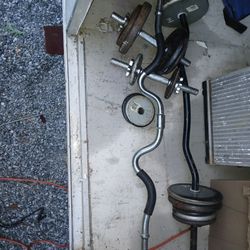 Steel Weights.  Workout Equipment 