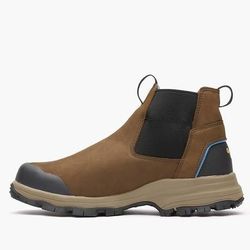 NEW SZ 9.5 Georgia Men Chelsea Mid Calf Work Boots Soft Toe Pull up