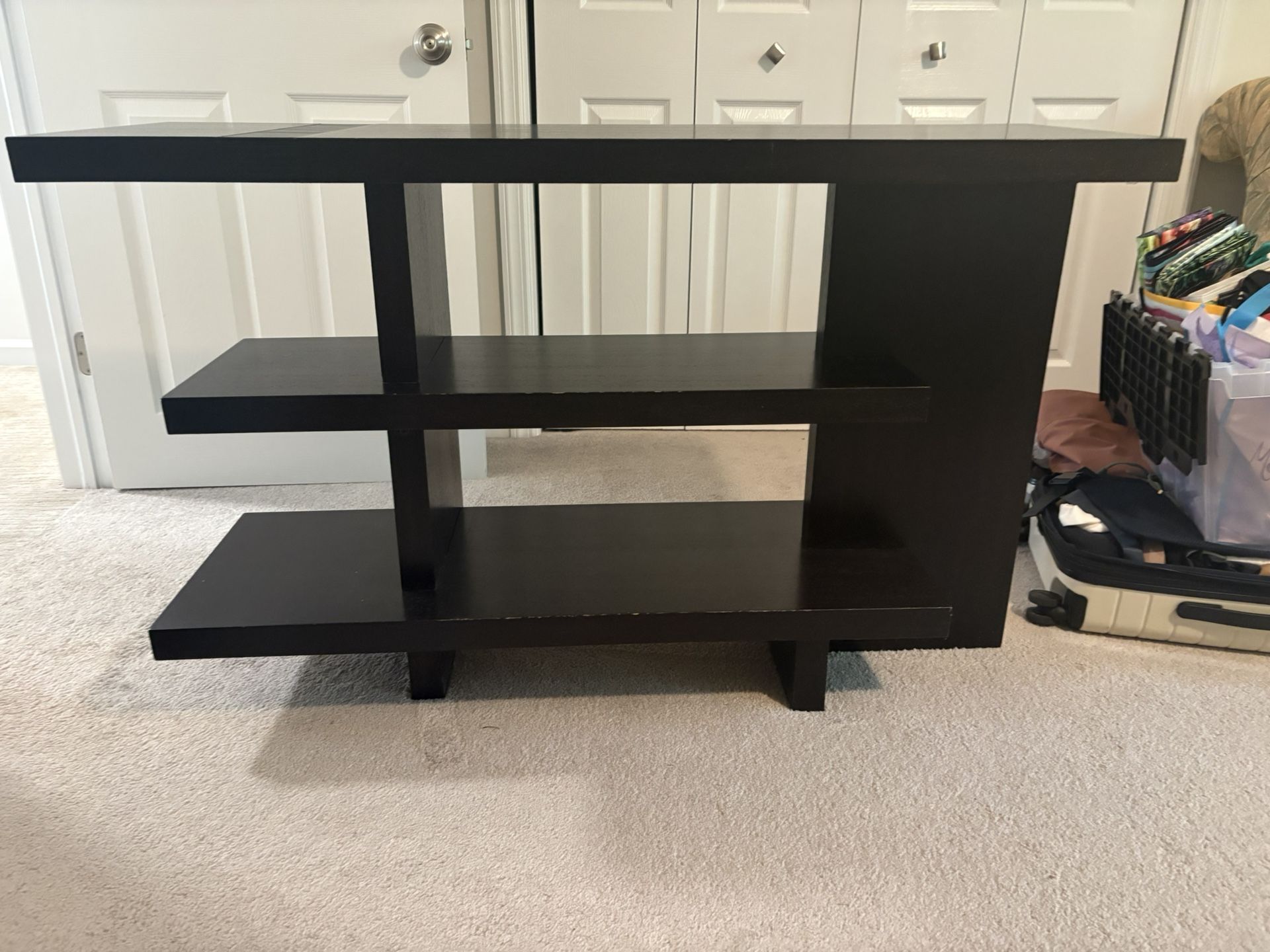 Modern Table - Walnut - Shelving Table