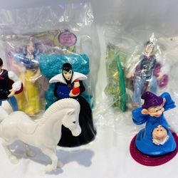 Vintage 1992 Snow White & Seven Dwarfs Bundle Toys McDonalds Lot Of 8 Disney