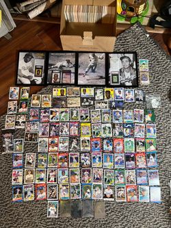 Sandy Koufax Jackie Robinson Campanella Babe Ruth Dodgers baseball card lot