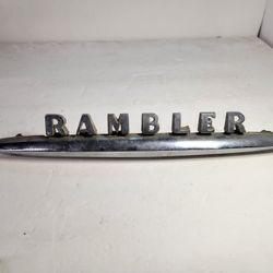 Vintage AMC Rambler Emblem OEM Trunk Petroliana Car Automobile Rear Classic Rod