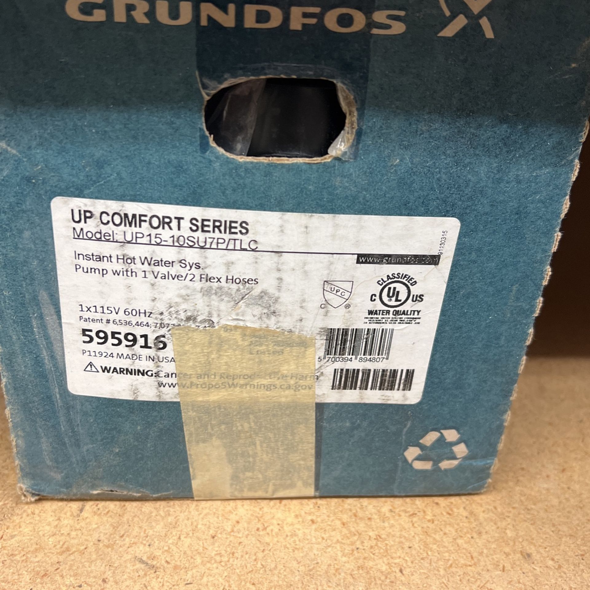 UP comfort Series /Model :UP15 10SU7P/TLC