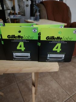 New Gillette lab 4 count razor blades new
