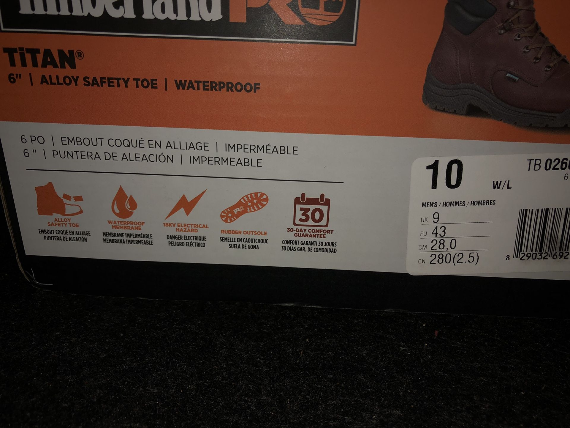 NEW TIMBERLAND Steel toe Water proof work boots
