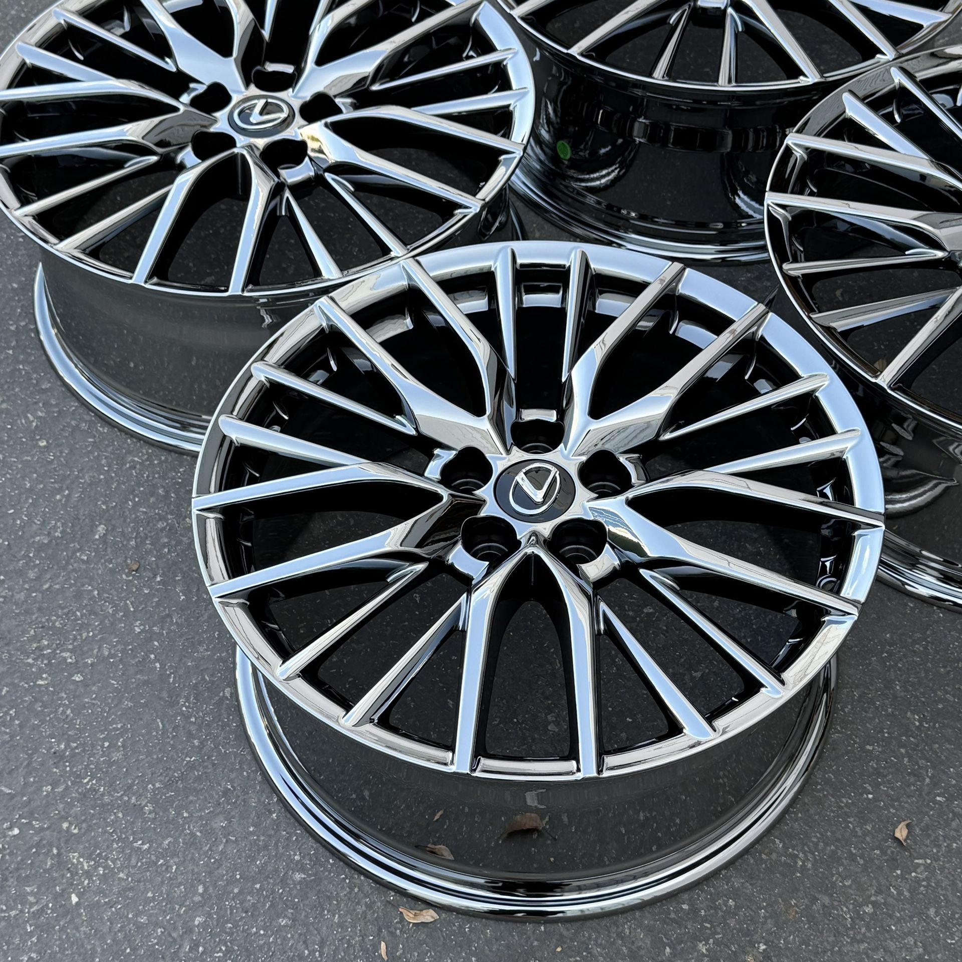 New 19 Inch Lexus RX F-Sport Style Black Chrome Forged Rims Wheels 19x8.0 +42 (5x114.3) IS350 IS250 IS200t RC350 RC200t ES300 ES350 GS350 GS300 GS43