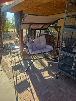 Outside Patio Swing Set With Shade