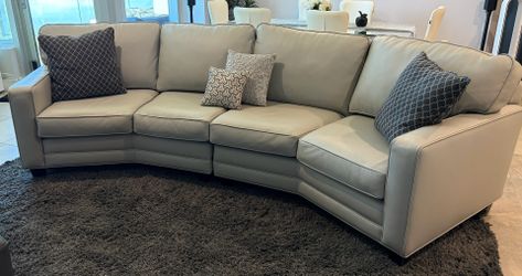 Luxury curved sofa by Bassett Furniture