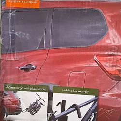 Ozark Trail Premium Platform Steel Bike Rack with 132lbs Load Capacity, 2'' Hitch Receiver E-Bike Compatible