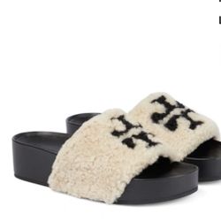 Double T Shearling Sandal