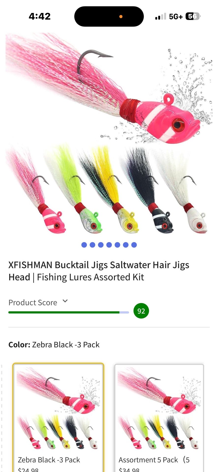 Bucktail Jig 2oz Fishing