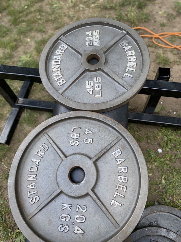 Olympic 45lb Plates Barbell Standard for Sale in Pawtucket, RI OfferUp