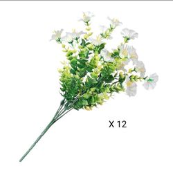 New Set Of 12 Artificial Flowers 