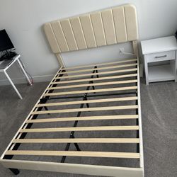 Queen Cream Bed Frame