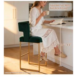 Emerald/Forest Green Barstools