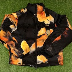 Adidas Y-3 AOP Puffer Jacket Multicolor Black KA2364 - Men's Size Small