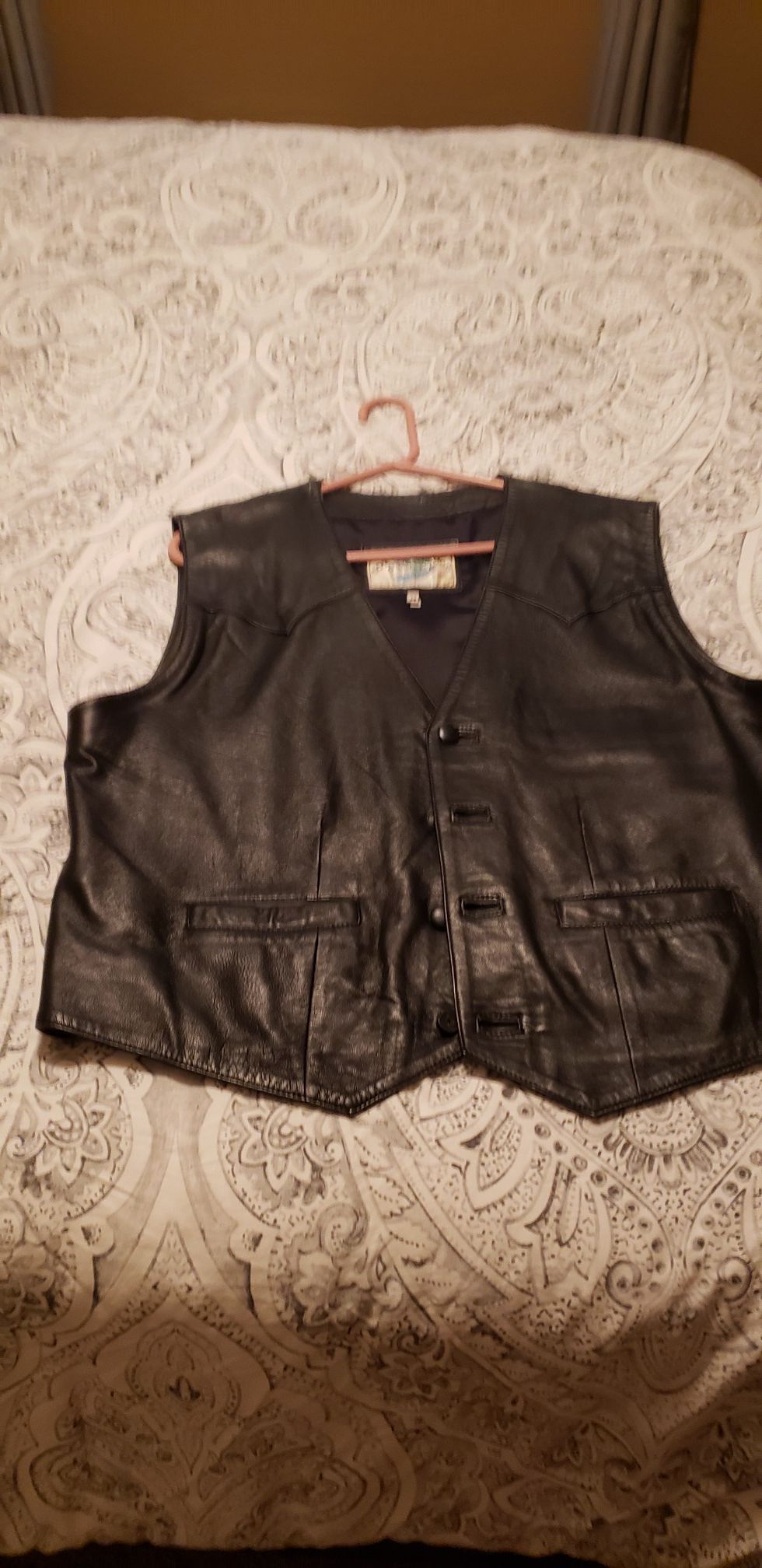 Man's leather vest