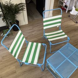 Beach Chairs & Table