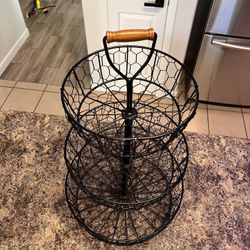 3 Tier Wire Basket Stand 