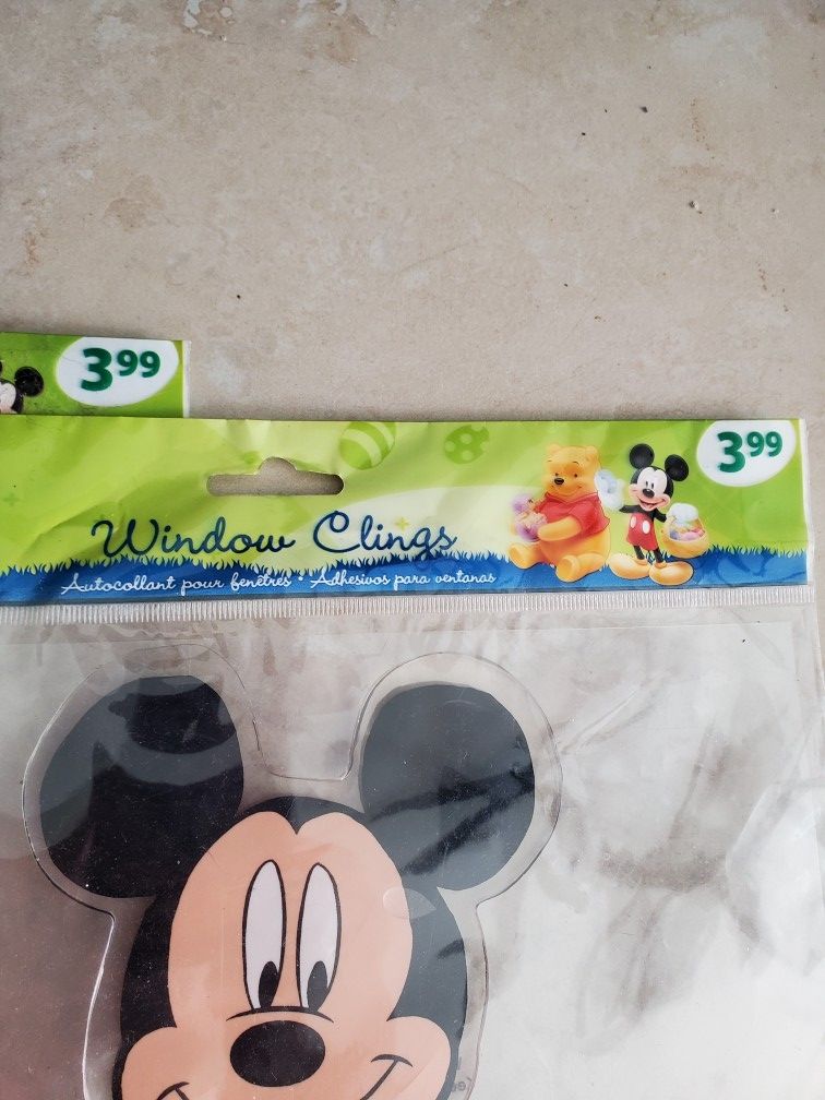 New Disney Characters Mickey Tiger Winnie Window Clings