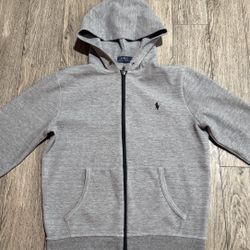 Grey Polo Zip Up Size S Fits An Xs