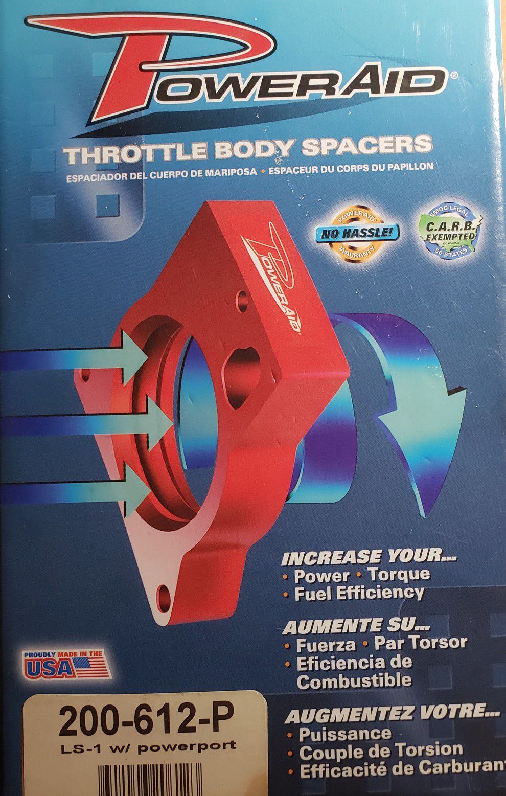 PowerAid Throttle Body Spacer # 200-612-P