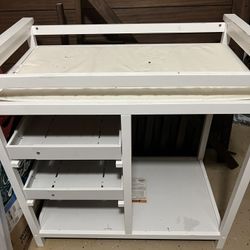 Changing Table With Sliding Shelves