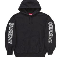 Supreme Sleeves Hoodie Black