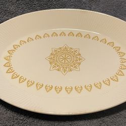 Vintage MCM Sheffield Serenade 11.5” x 9” Oval Serving Platter USA 1960s.  