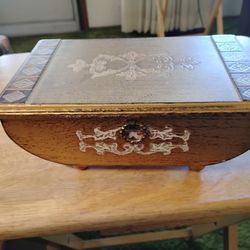 Antique Wooden Music Box