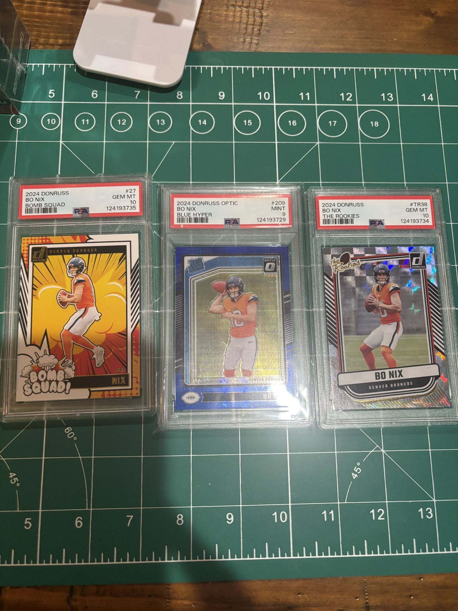 Bo Nix rookie psa 10s and a psa 9 lot 
