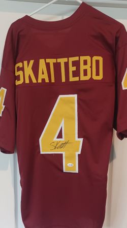 CAMERON SKATTEBO CUSTOM ARIZONA XL AUTOGRAPHED FOOTBALL JERSEY WITH JSA AUTHENICATION
