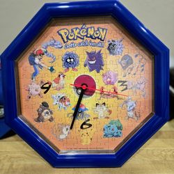 🕒 Vintage Pokémon Puzzle Clock – Rare Collectible! 🕒