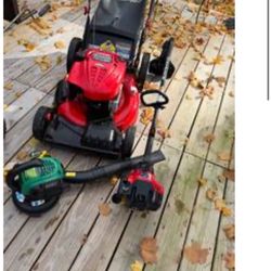 Mower Blower Trimmer.   One Free Today