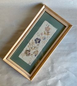 Vintage 1999 Interia Pressed Flower Botanical Art Collage