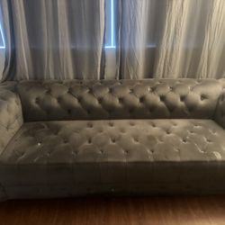 Free Grey Velvet Couch 