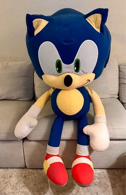 Rare Huge Jumbo 48” (4ft) Sonic The Hedgehog Plush Sega Toy Factory