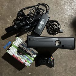 Xbox 360 With Games And Kinnect