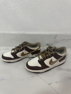 Size 7 M / 8.5 W - Nike Dunk Low Brown Plaid (GS) (Box Damaged)
