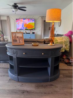 Black credenza or buffet style table