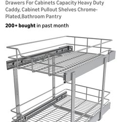 Pull Out Cabinet Organizer with Slide Out Drawers