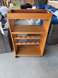 Wine cart w/serving tray