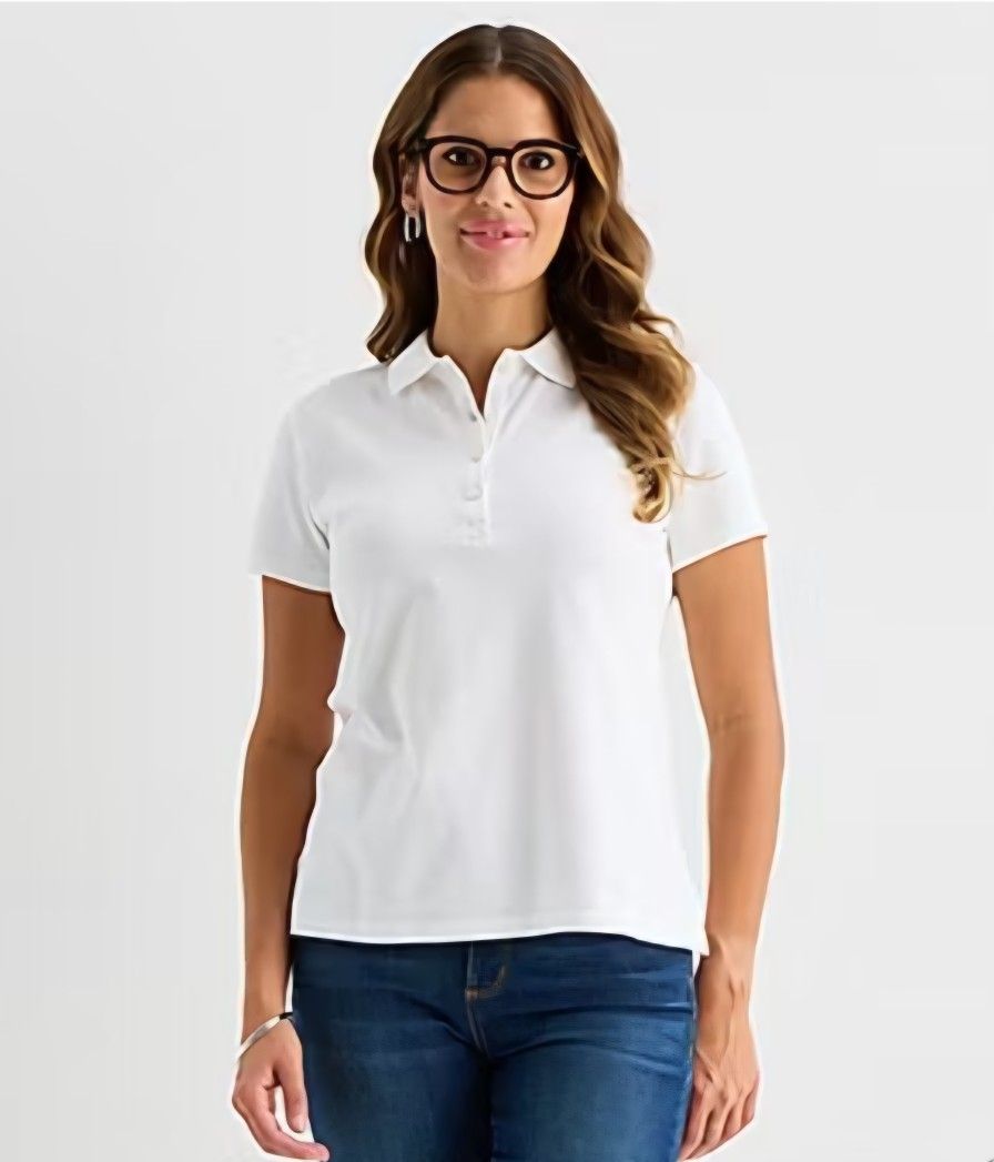 St. John's Bay Classic White Short Sleeve Polo Shirt - Size S