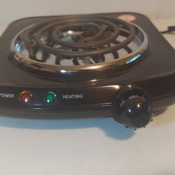 Mainstays Single Coil Electric Burner/Hot Plate – 1100W (Black)